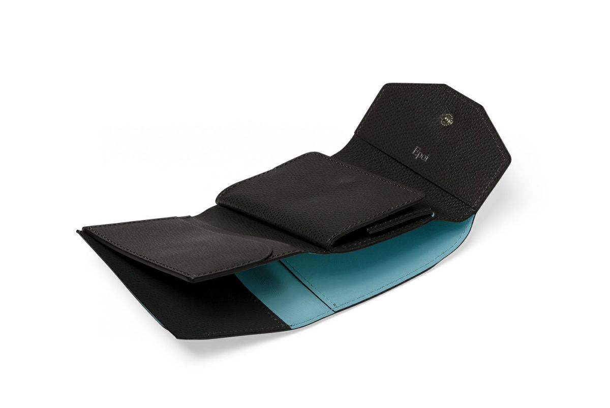 エムエム 中BOX三つ折り財布 ダークグレー