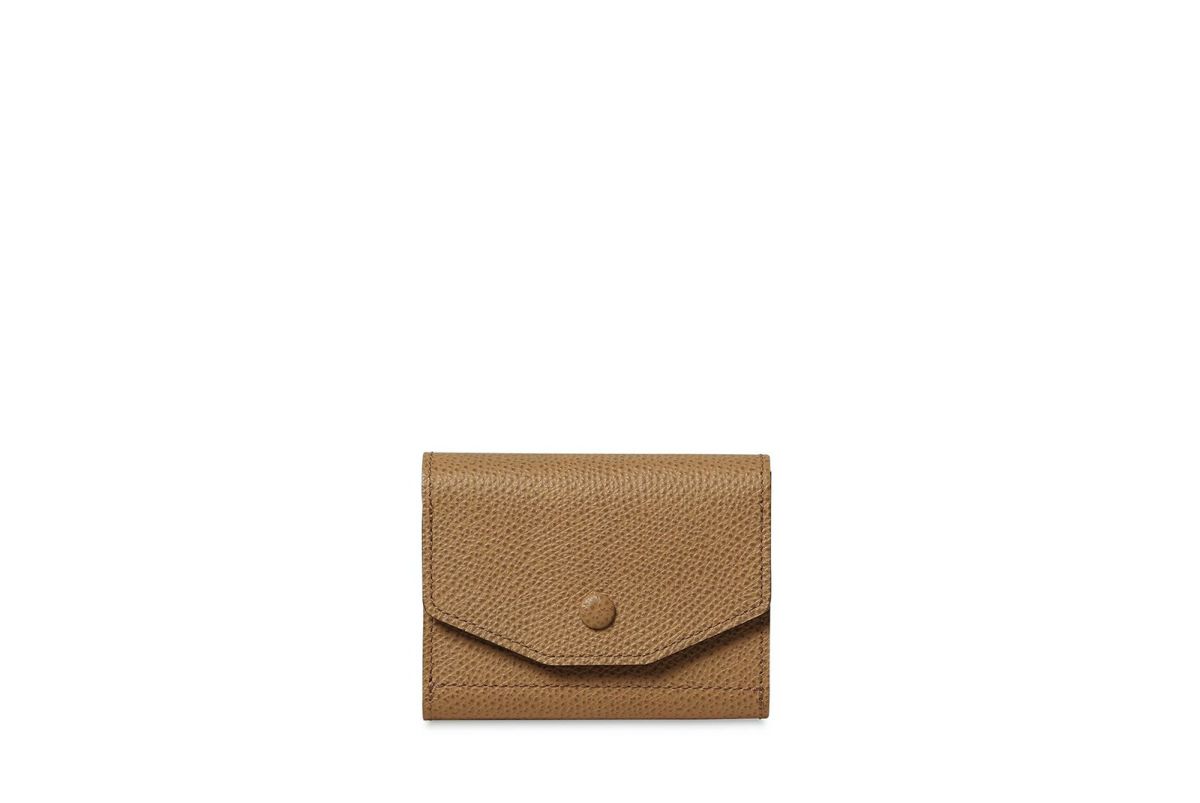 エムエム 中BOX三つ折り財布 キャラメル