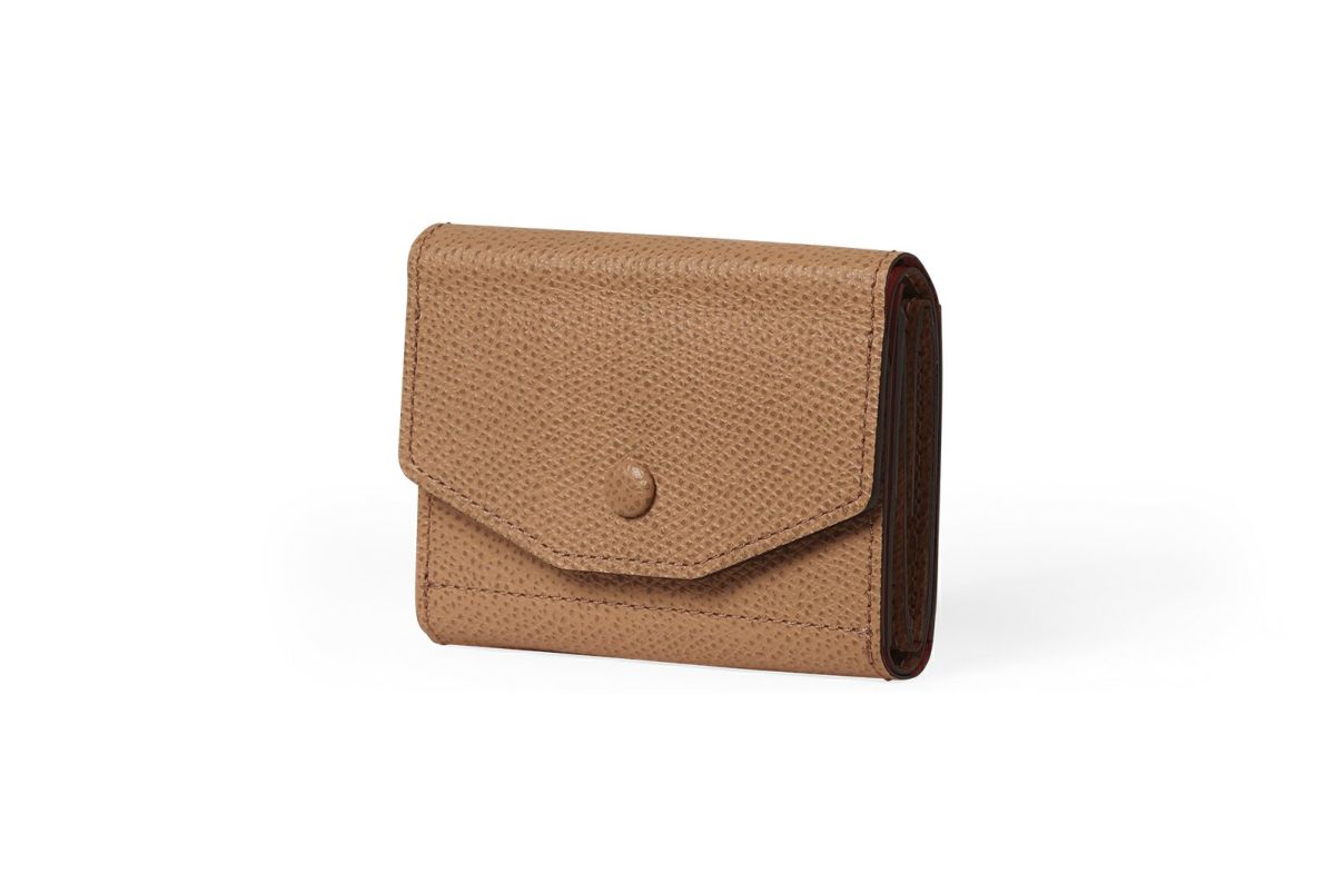 エムエム 中BOX三つ折り財布 キャラメル