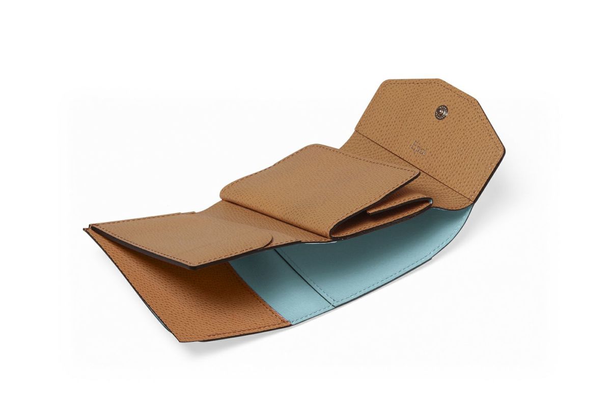 エムエム 中BOX三つ折り財布 キャラメル