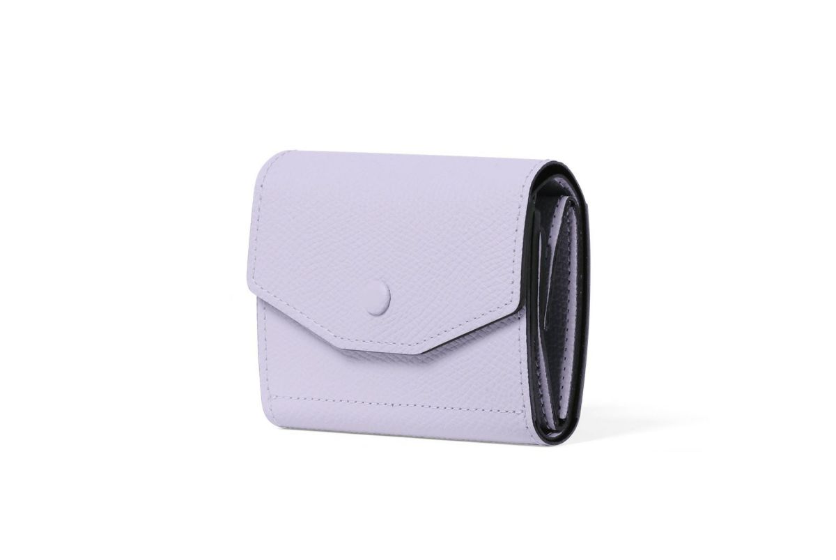 エムエム 中BOX三つ折り財布 テンダーブルー