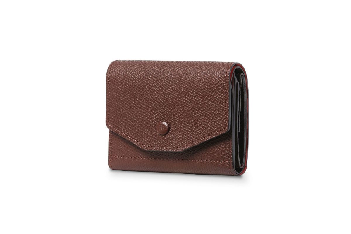 エムエム 中BOX三つ折り財布 ビター