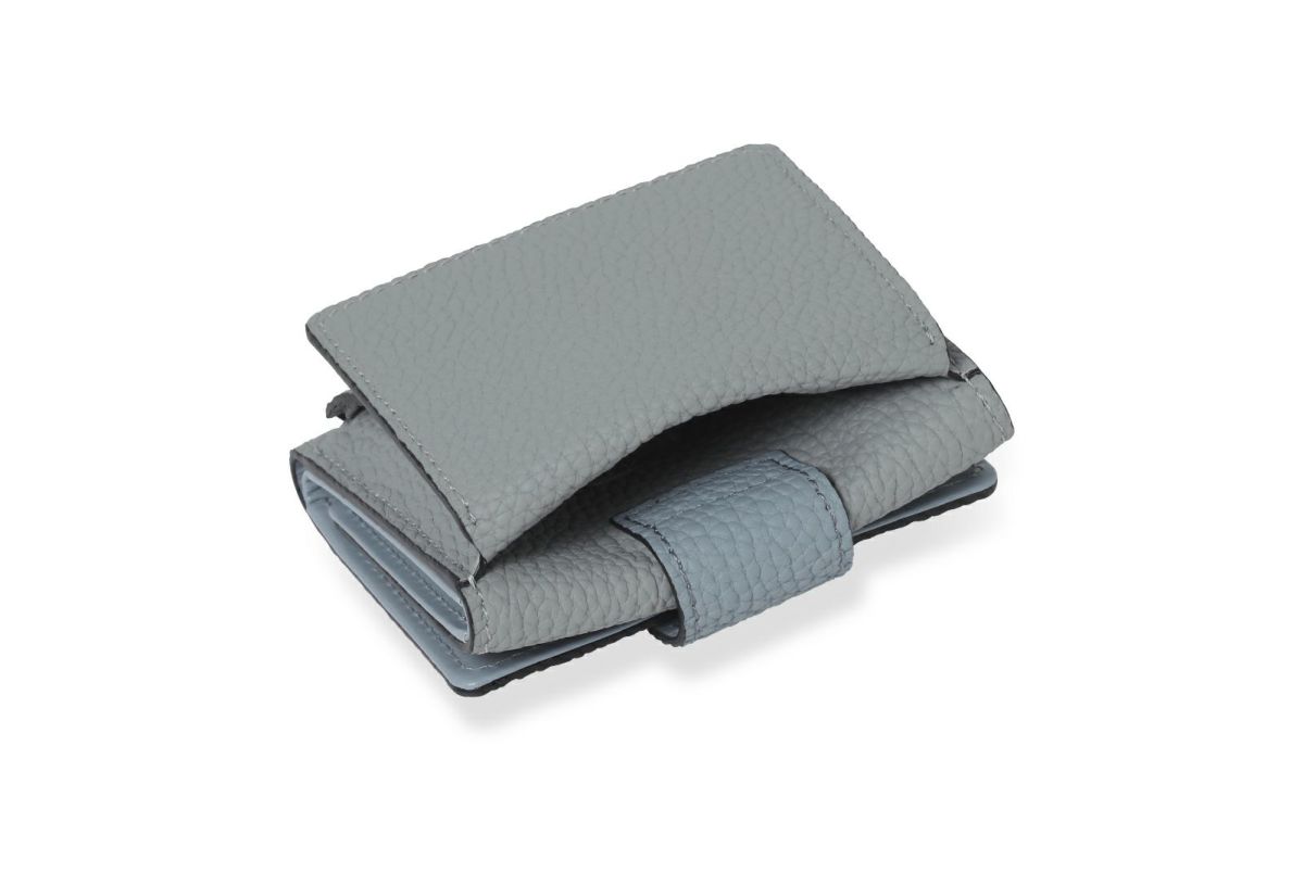 リツビー 三つ折り財布 グレーブルー