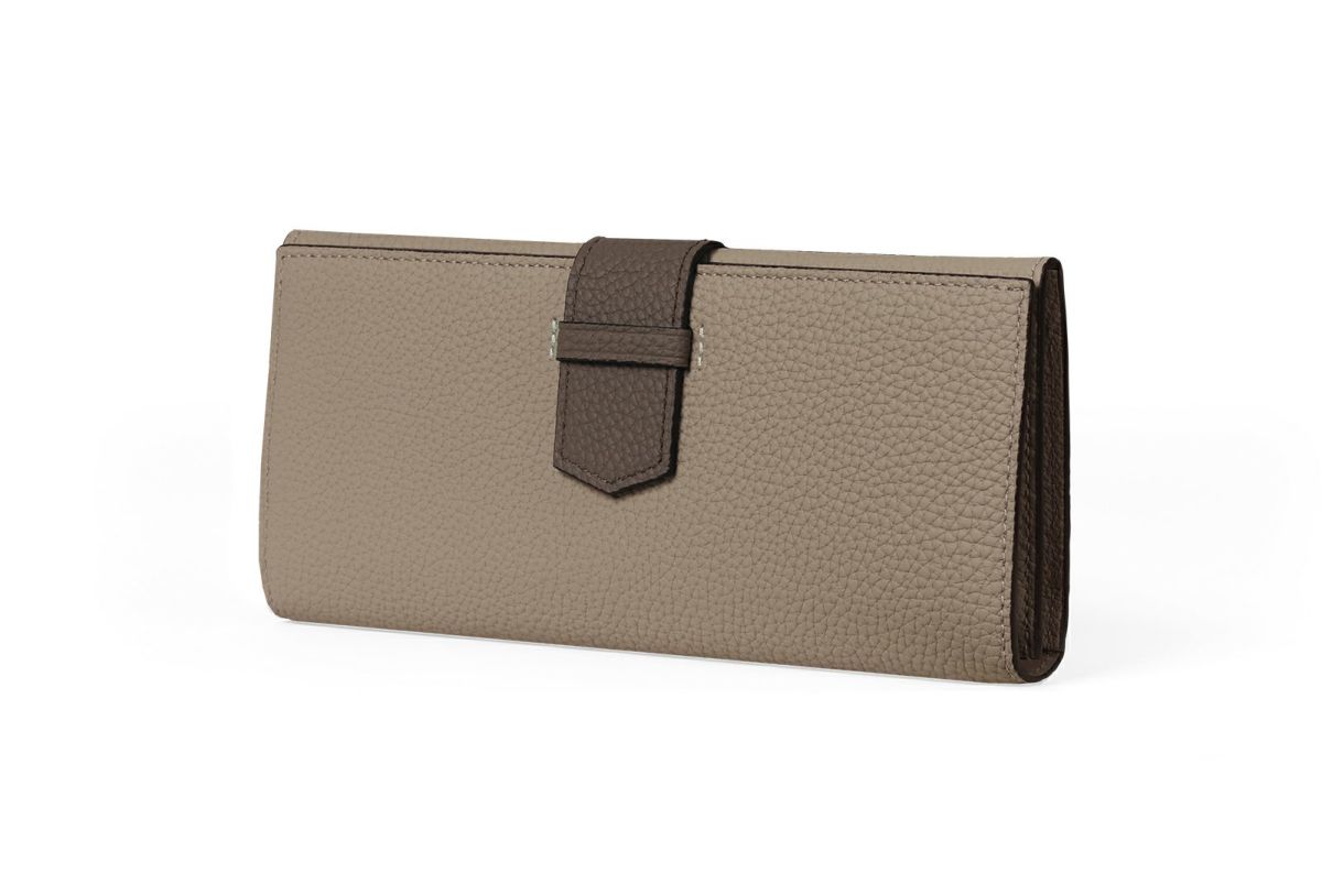 リツビー 小銭入れ付きスリム長財布 トープ