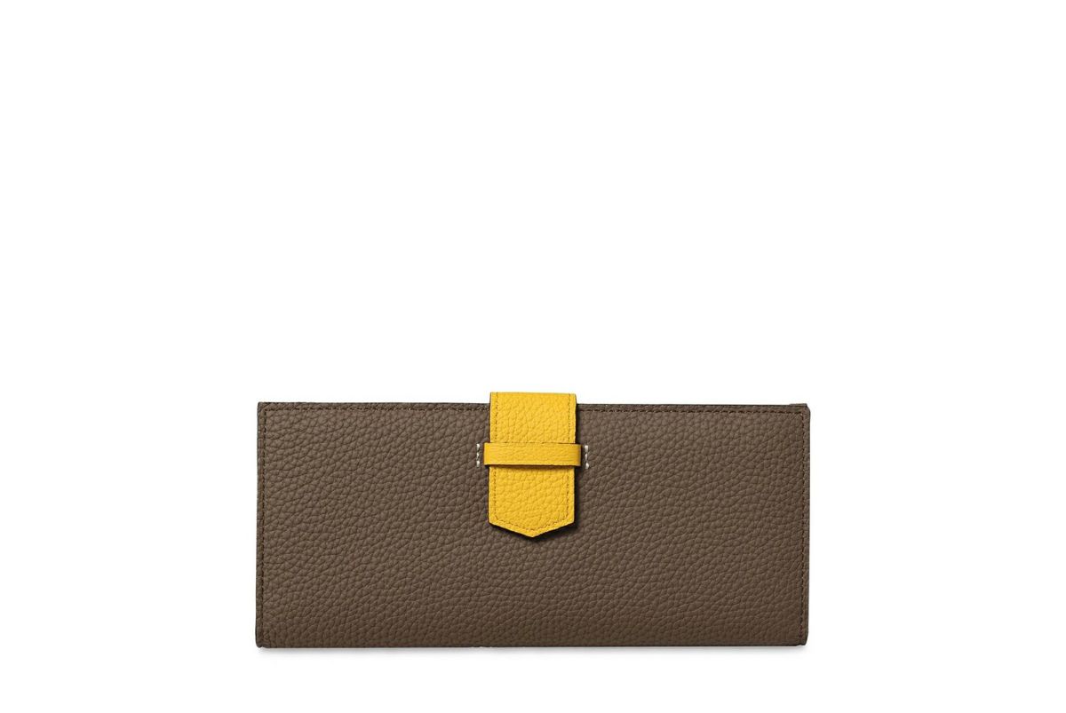 リツビー 小銭入れ付きスリム長財布 トープイエロー