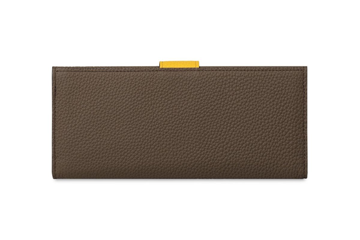 リツビー 小銭入れ付きスリム長財布 トープイエロー