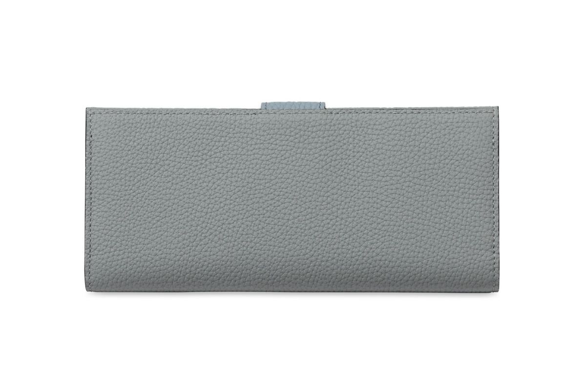 リツビー 小銭入れ付きスリム長財布 グレーブルー
