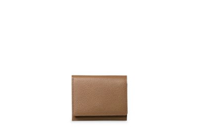 シキビー 三つ折り財布 くるみ×だいだい