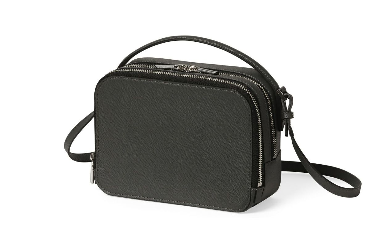 シキ 2WAYボックスショルダーバッグ すす