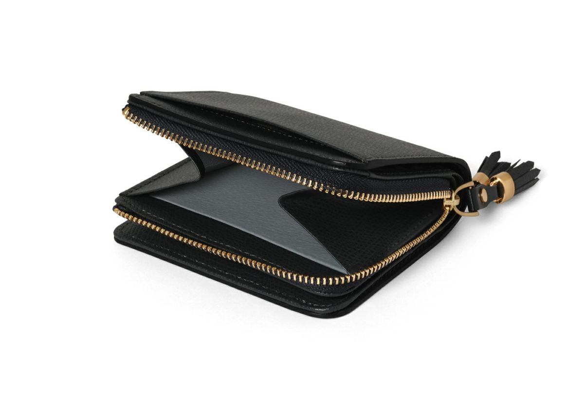シキ Lファスナー二つ折り財布 くろ