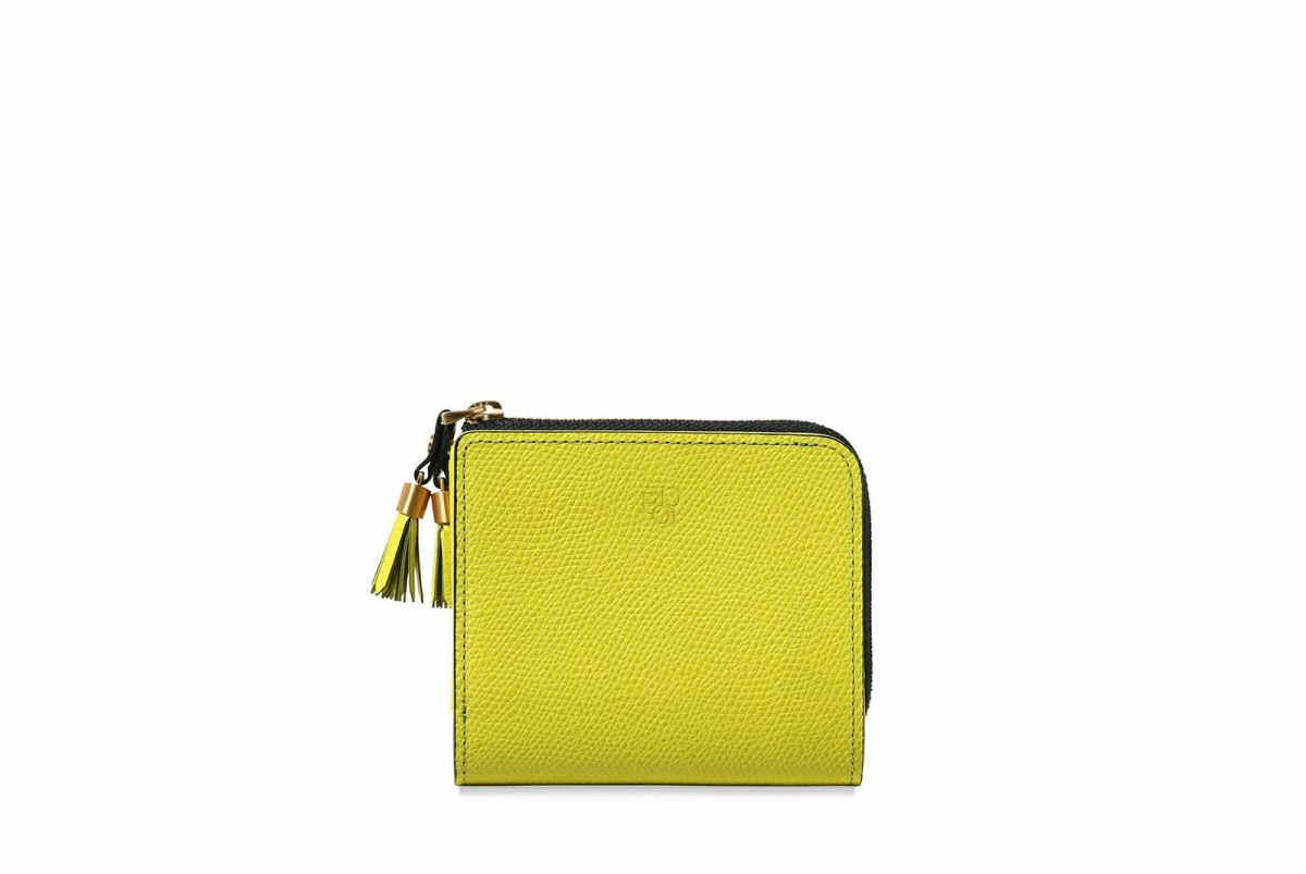 シキ Lファスナー二つ折り財布 わかば