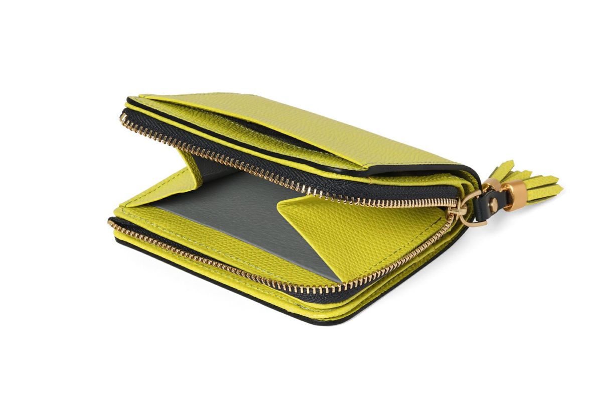 シキ Lファスナー二つ折り財布 わかば