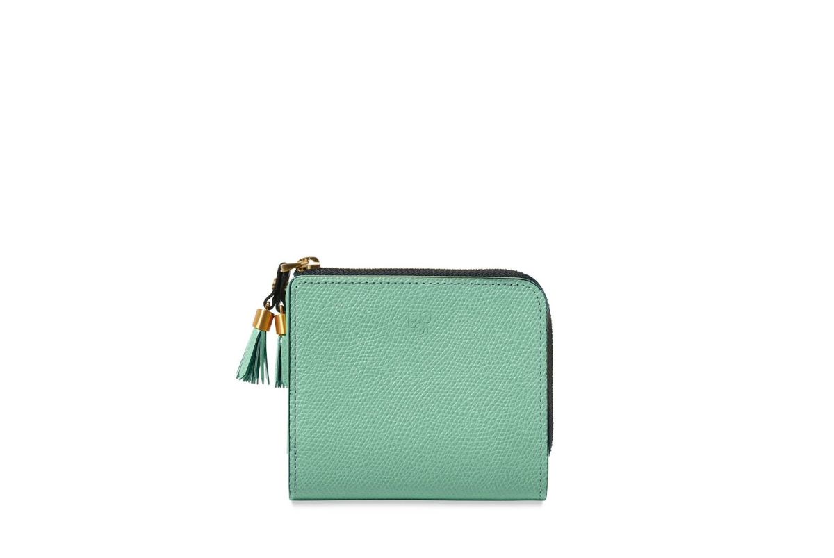 シキ Lファスナー二つ折り財布 ひすい