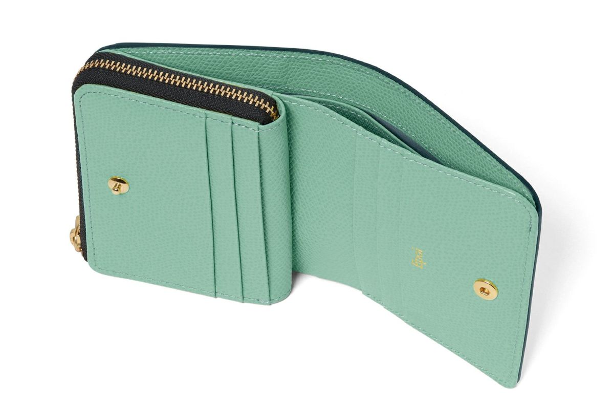 シキ Lファスナー二つ折り財布 ひすい