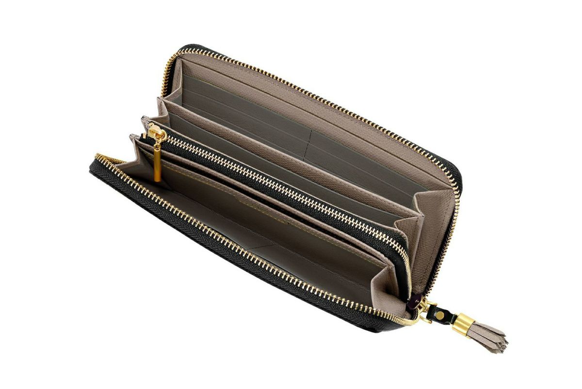 シキ ラウンドファスナー長財布 あくいろ