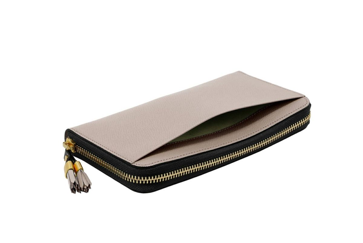 シキ ラウンドファスナー長財布 あくいろ