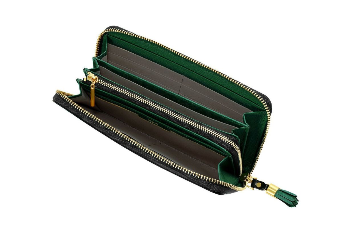 シキ ラウンドファスナー長財布 もみ