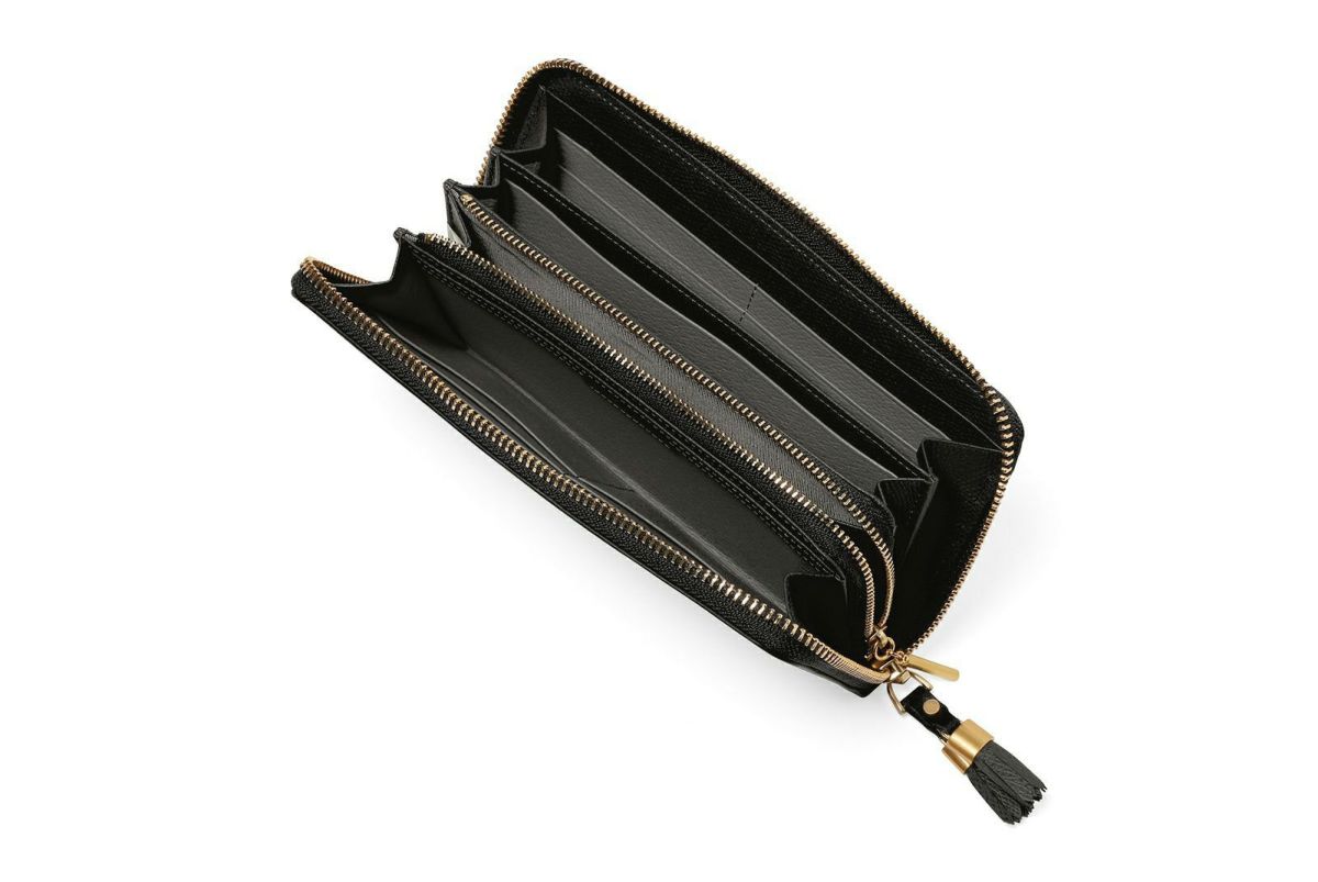 シキ ラウンドファスナー長財布 くろ