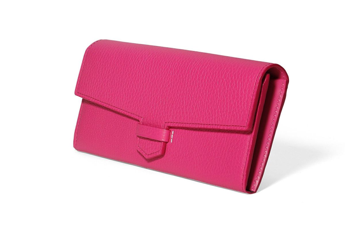 リツラグーン 単カードケース付き長財布 フューシャピンク
