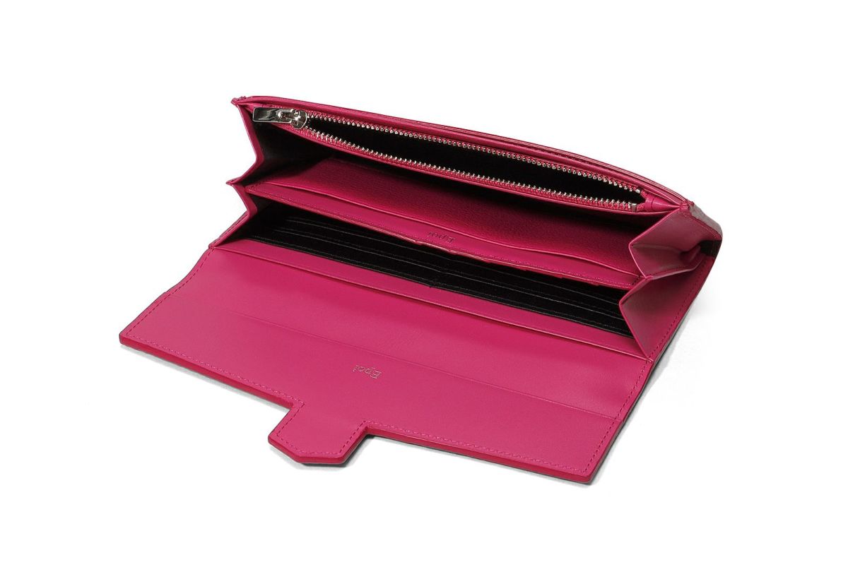 リツラグーン 単カードケース付き長財布 フューシャピンク