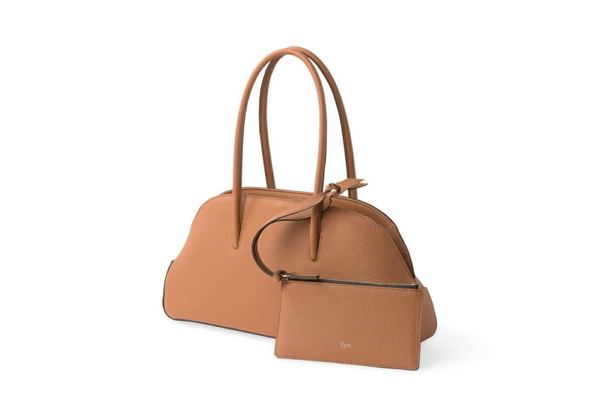 リツ 横長ボストンバッグ チーク