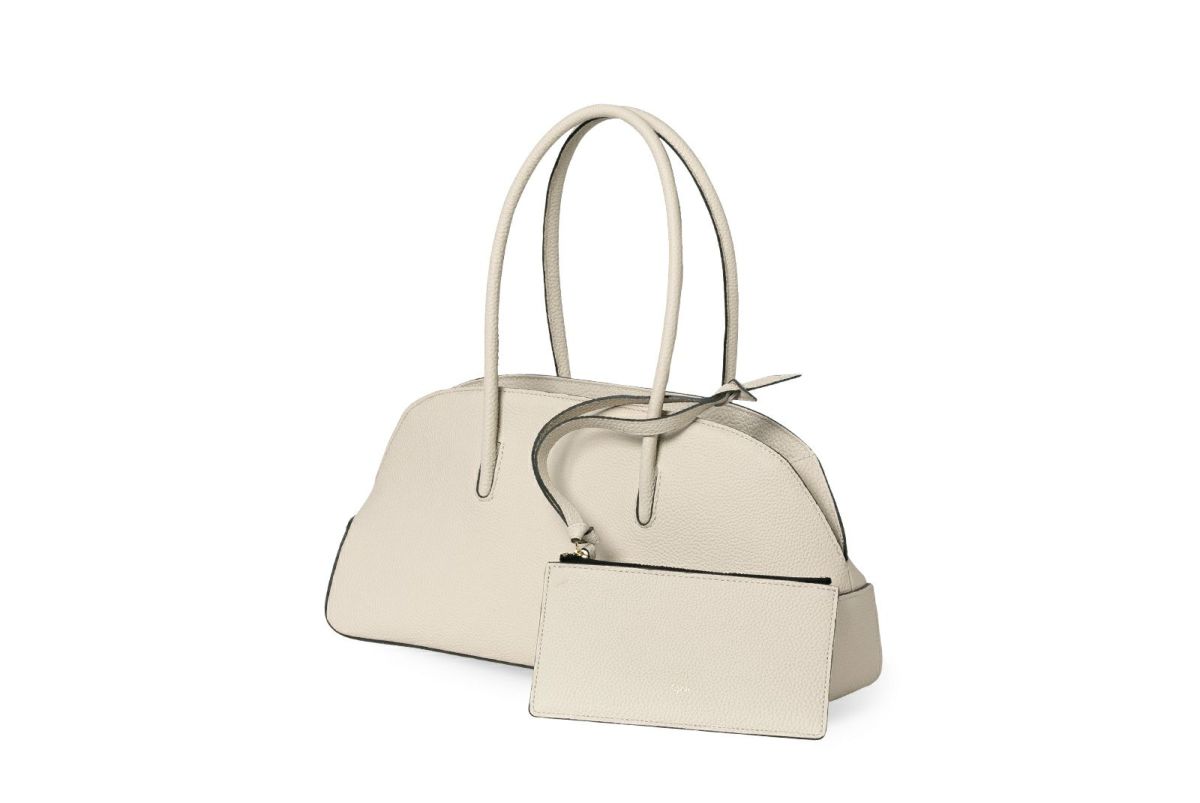 リツ 横長ボストンバッグ エクリュ