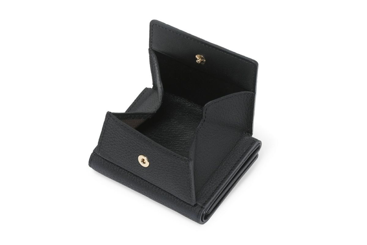 リツ 三つ折り財布 ブラック