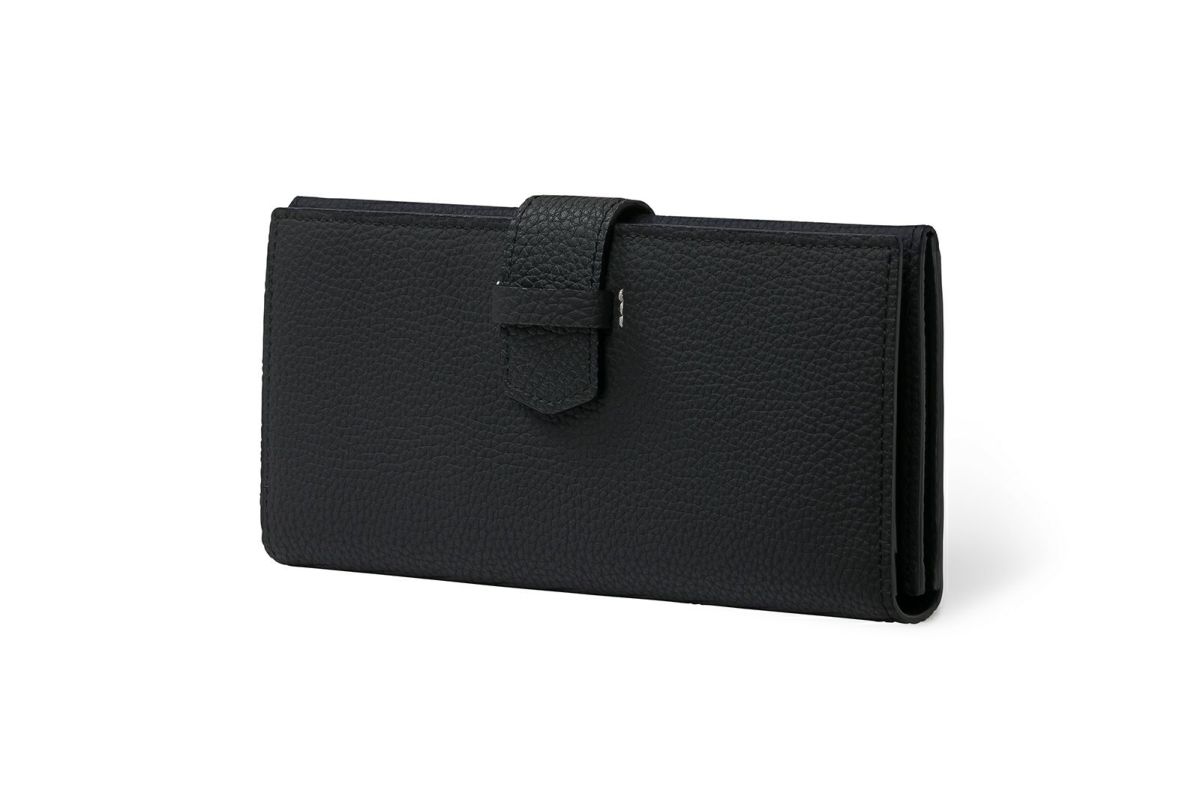 リツ 小銭入れ付きスリム長財布 ブラック