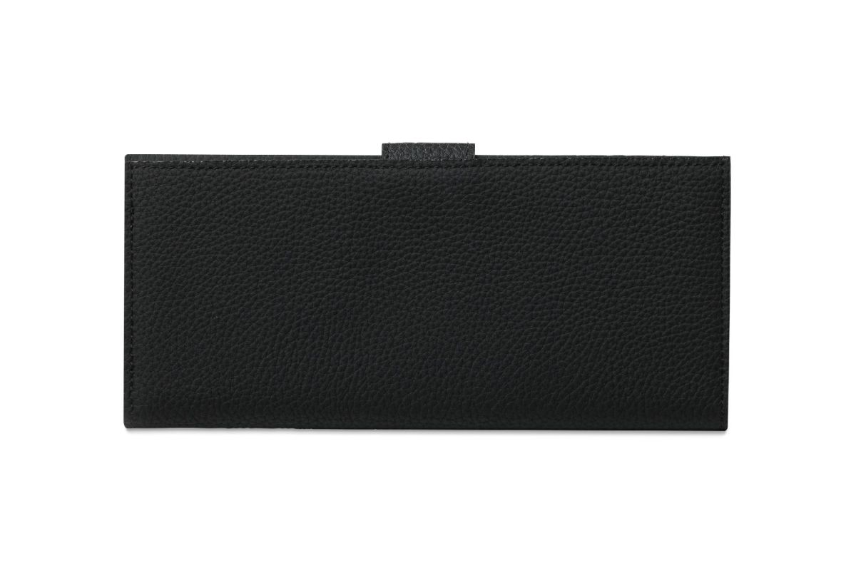 リツ 小銭入れ付きスリム長財布 ブラック