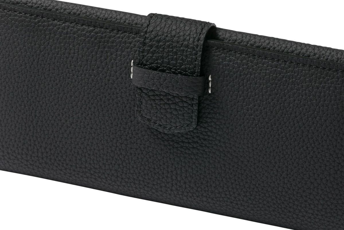 リツ 小銭入れ付きスリム長財布 ブラック