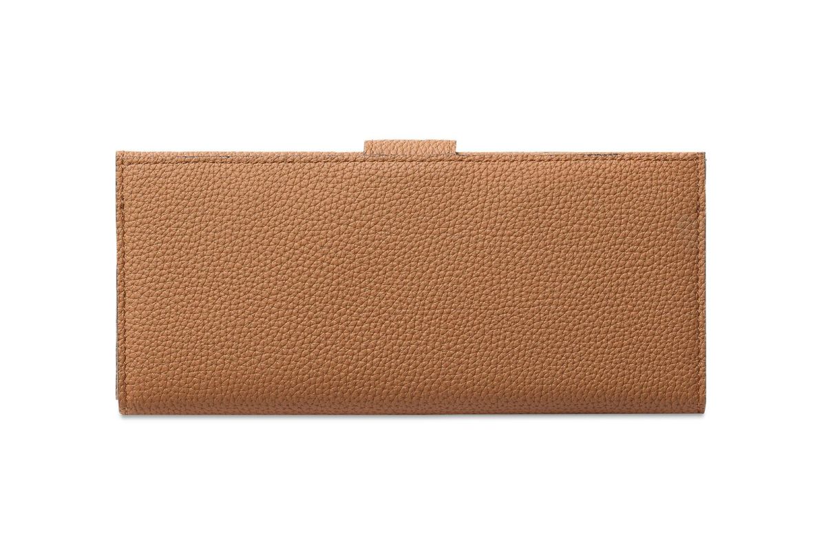 リツ 小銭入れ付きスリム長財布 チーク