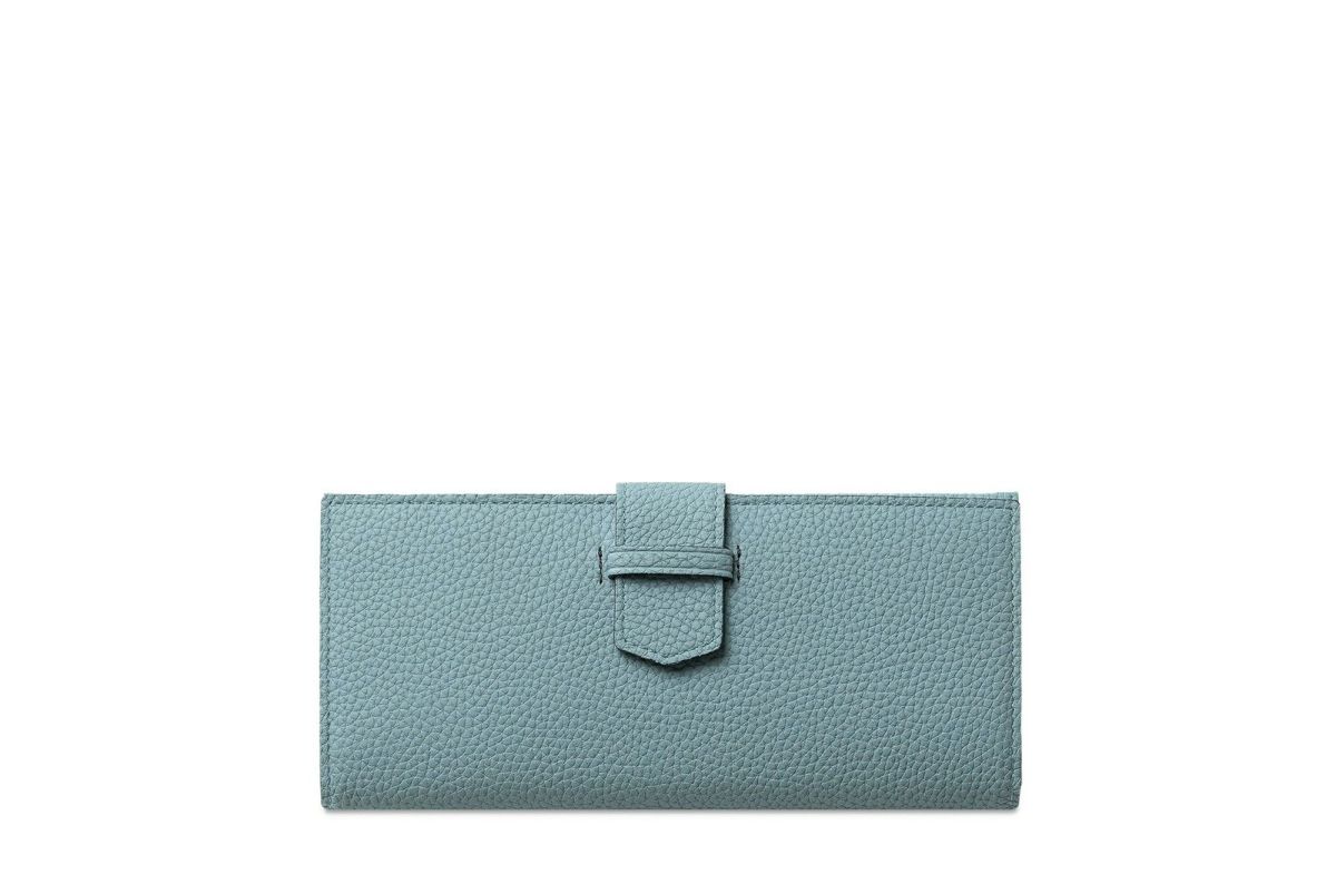 リツ 小銭入れ付きスリム長財布 スカイ