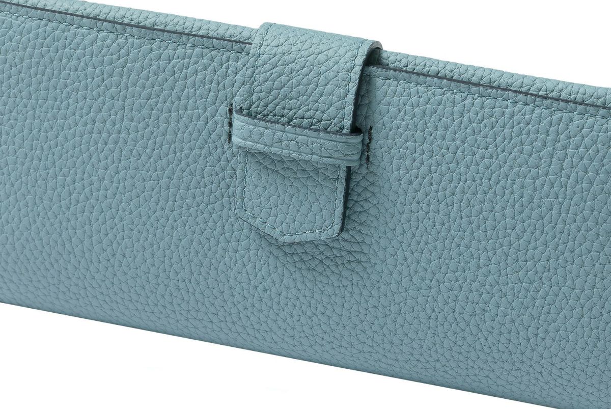 リツ 小銭入れ付きスリム長財布 スカイ