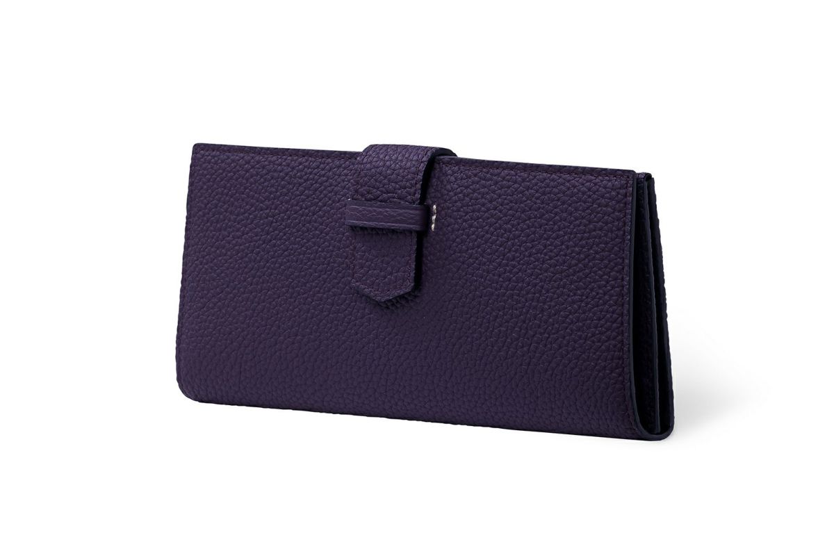 リツ 小銭入れ付きスリム長財布 バイオレット