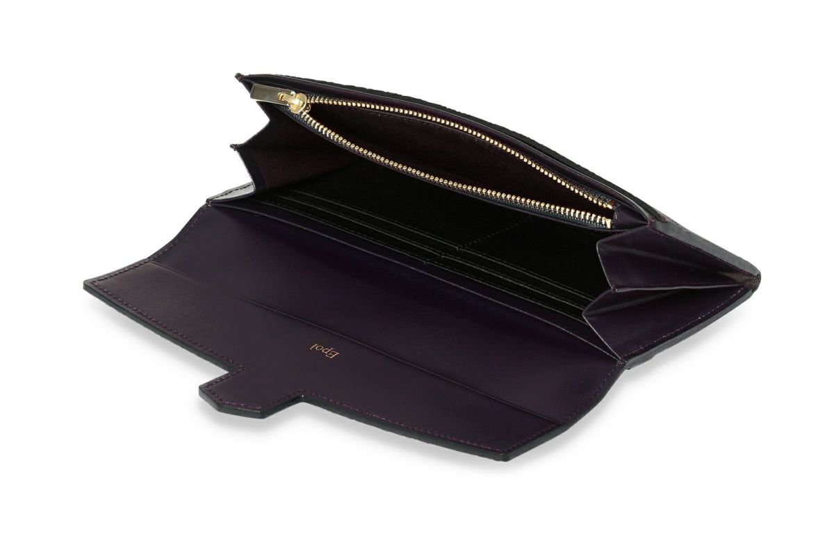 リツ 単カードケース付き長財布 バイオレット