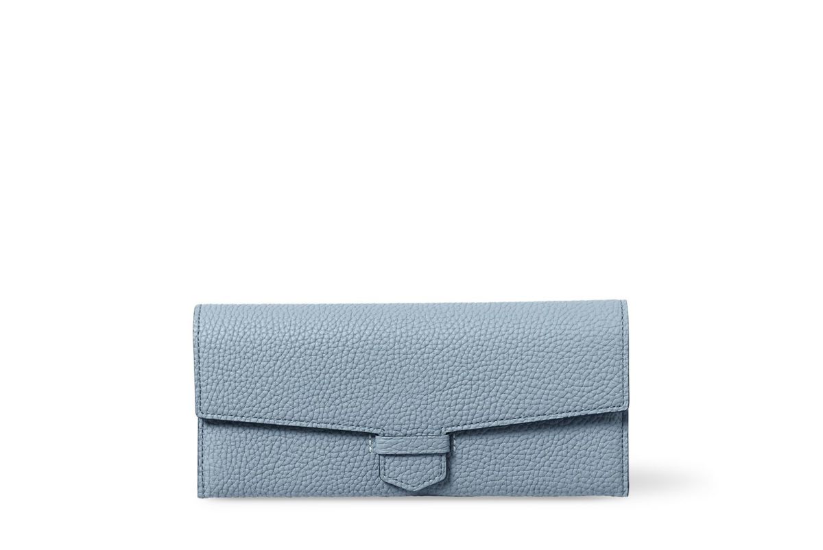 リツ 単カードケース付き長財布 ブルージーン