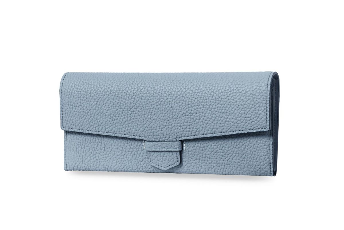 リツ 単カードケース付き長財布 ブルージーン