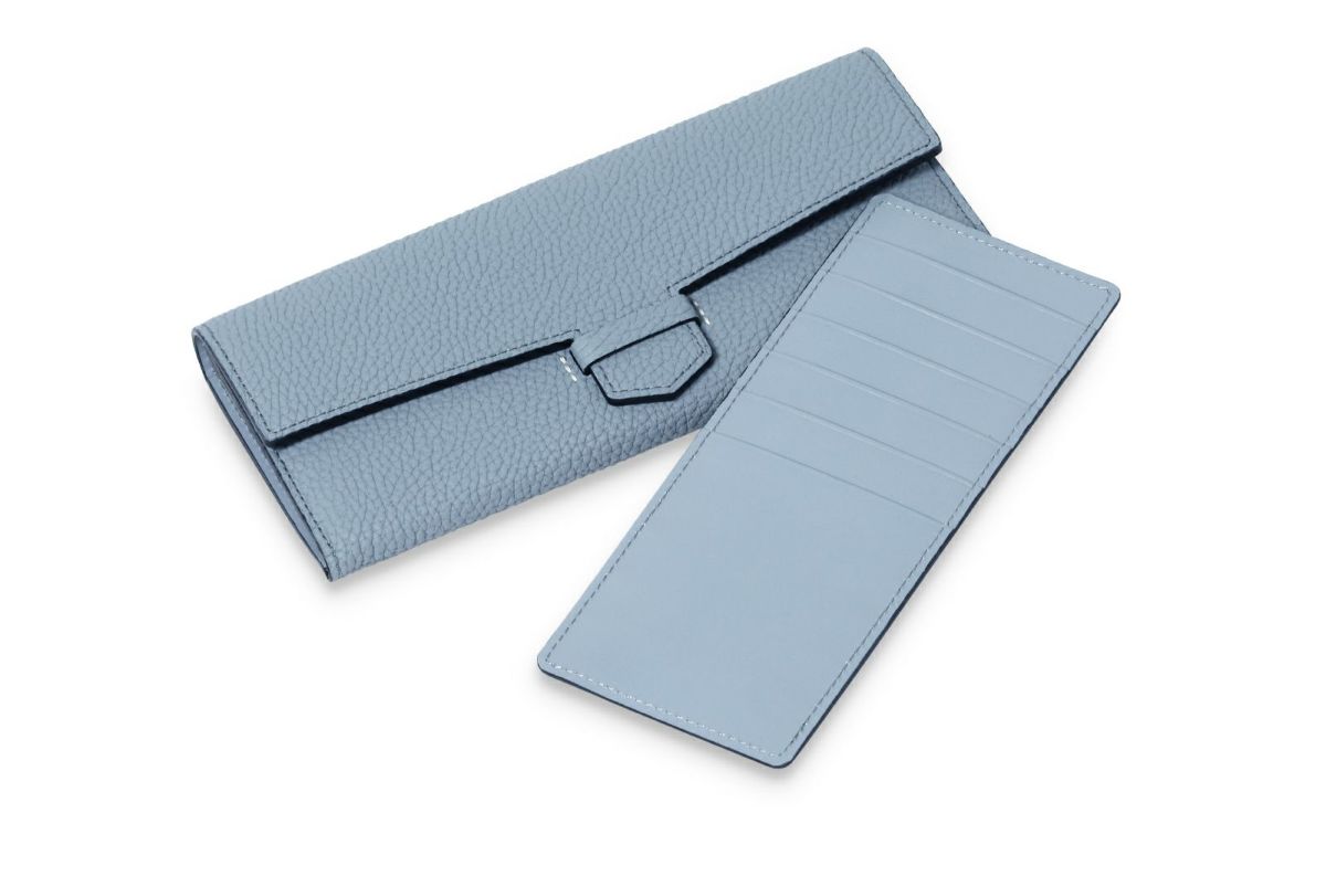 リツ 単カードケース付き長財布 ブルージーン