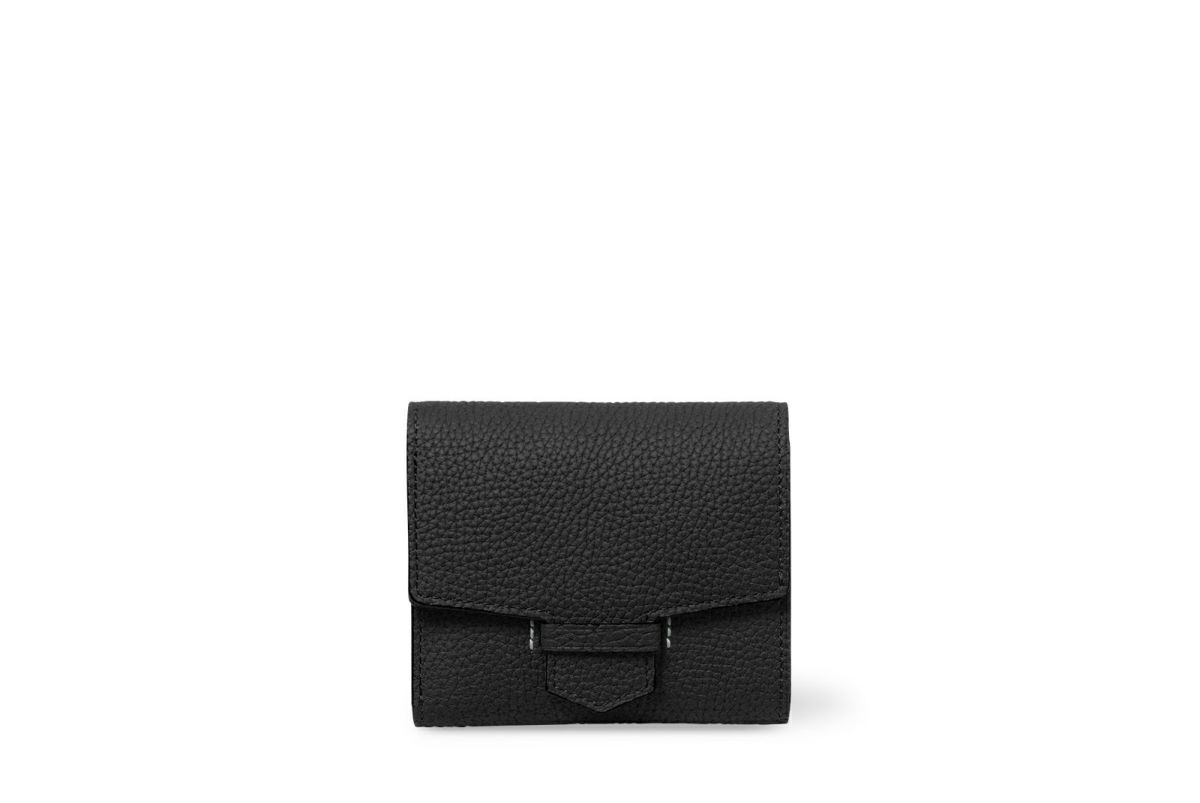 リツ 中BOX二つ折り財布 ブラック