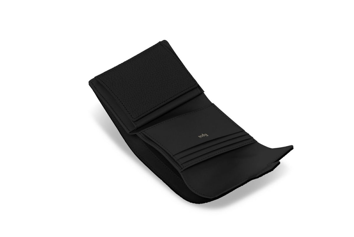 リツ 中BOX二つ折り財布 ブラック