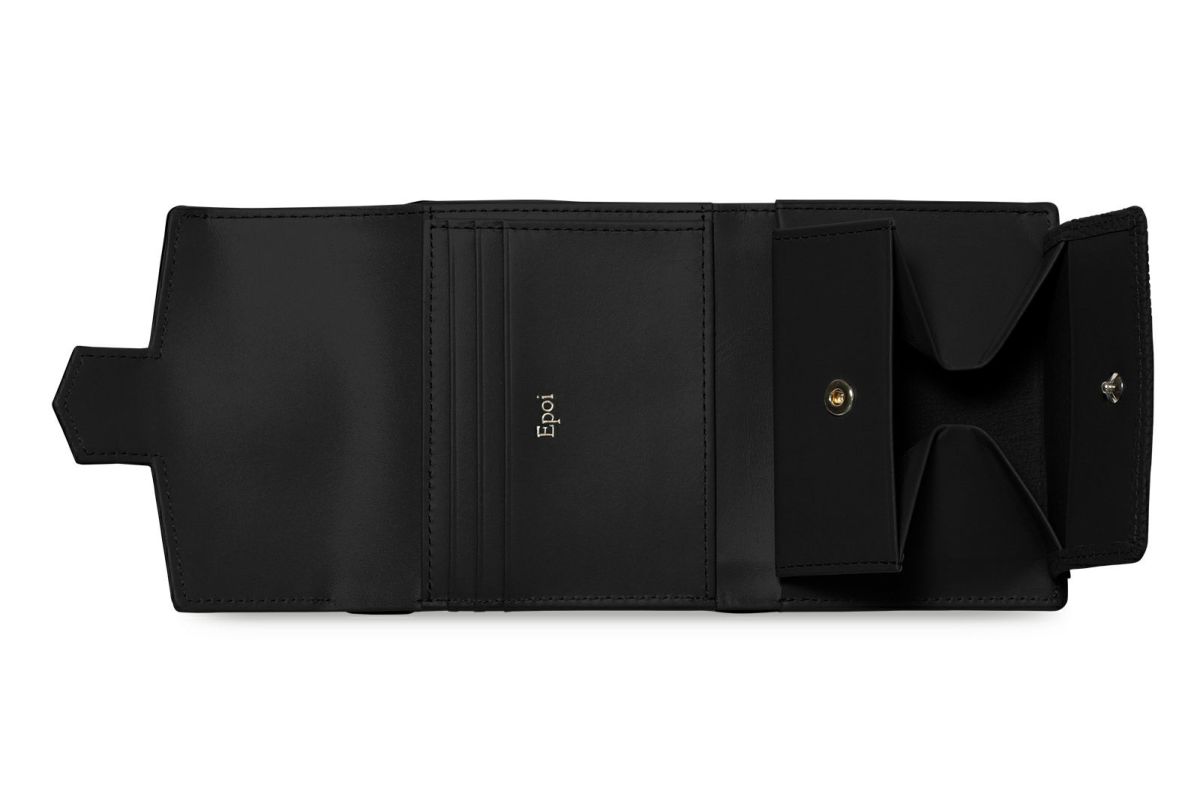 リツ 中BOX二つ折り財布 ブラック