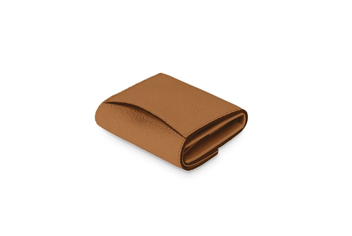 リツ 中BOX二つ折り財布 チーク