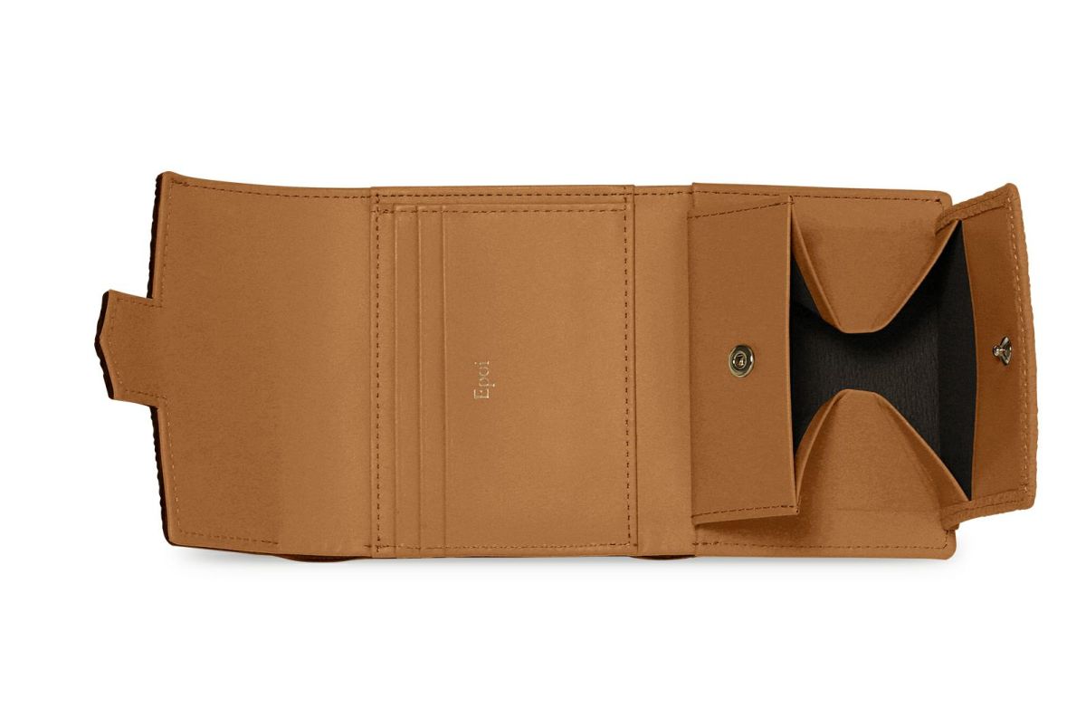 リツ 中BOX二つ折り財布 チーク