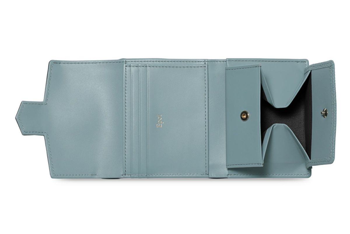 リツ 中BOX二つ折り財布 スカイ