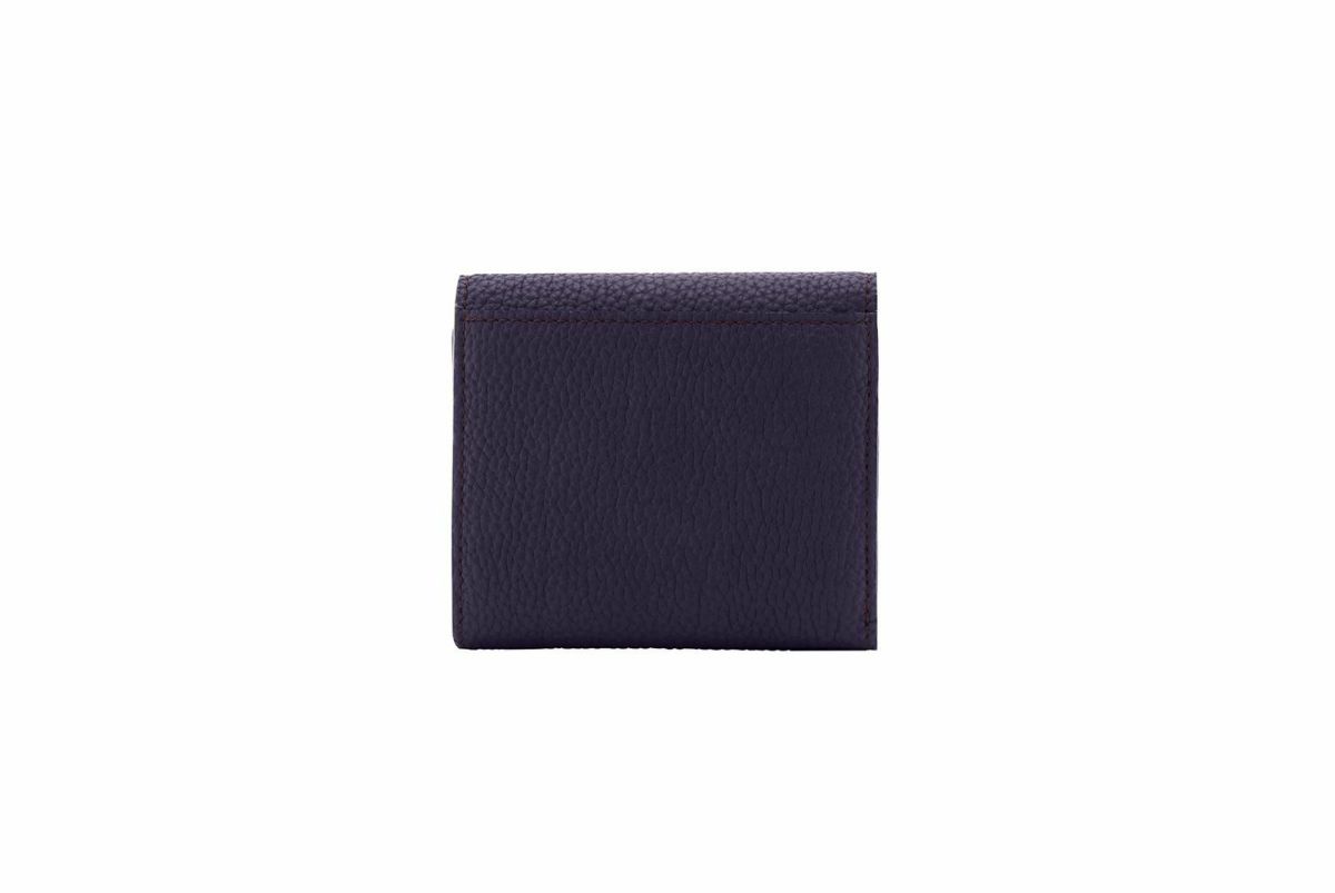 リツ 中BOX二つ折り財布 バイオレット