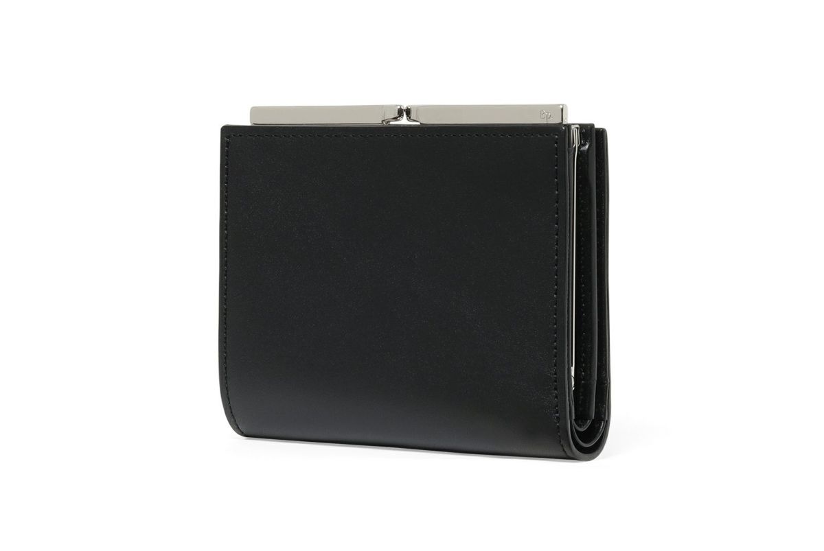 ノット 口金二つ折り財布 ブラック