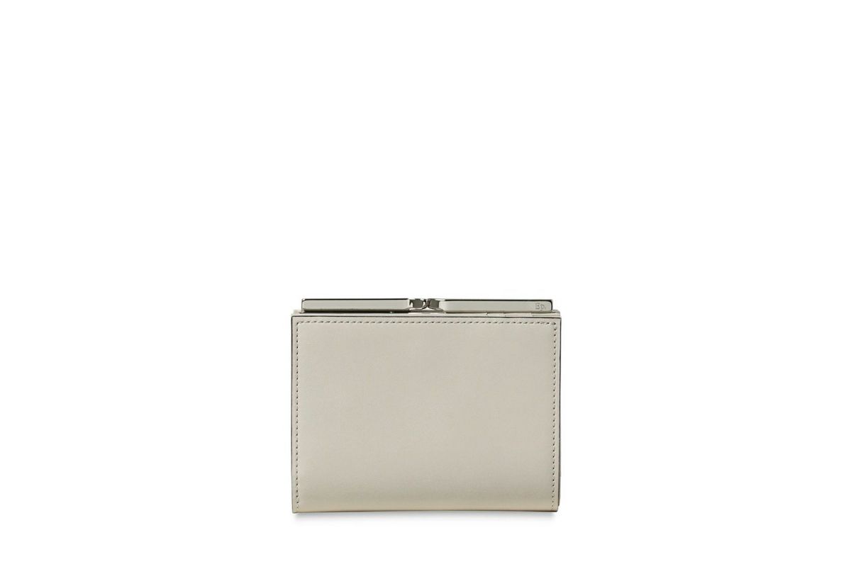 ノット 口金二つ折り財布 ライトグレー