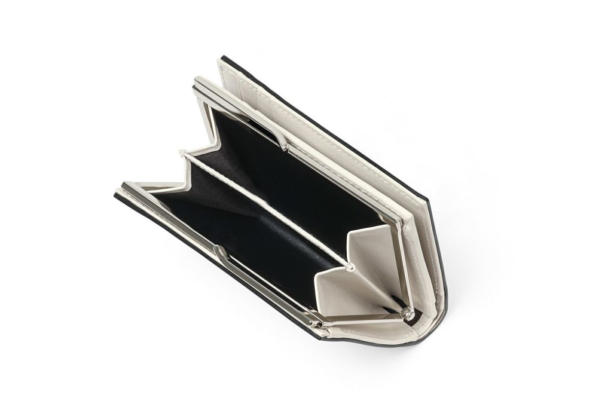 ノット 口金二つ折り財布 ライトグレー