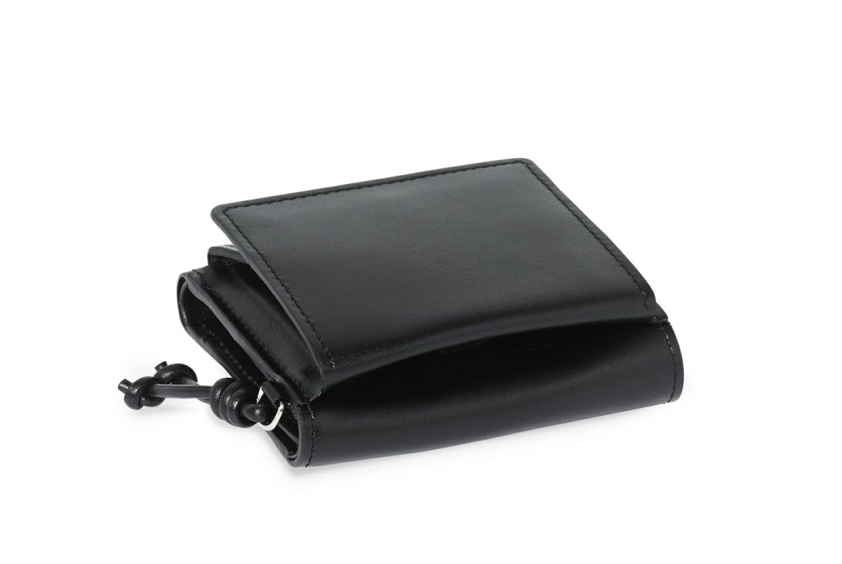 ノット 三つ折り財布 ブラック