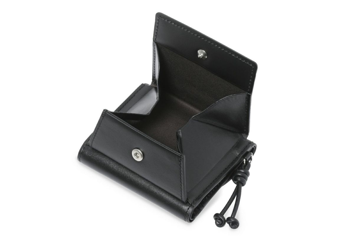 ノット 三つ折り財布 ブラック